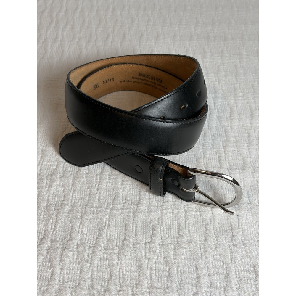 Silver Creek Classics Belt Mens 36 Black Top Grain Leather Western Ranger